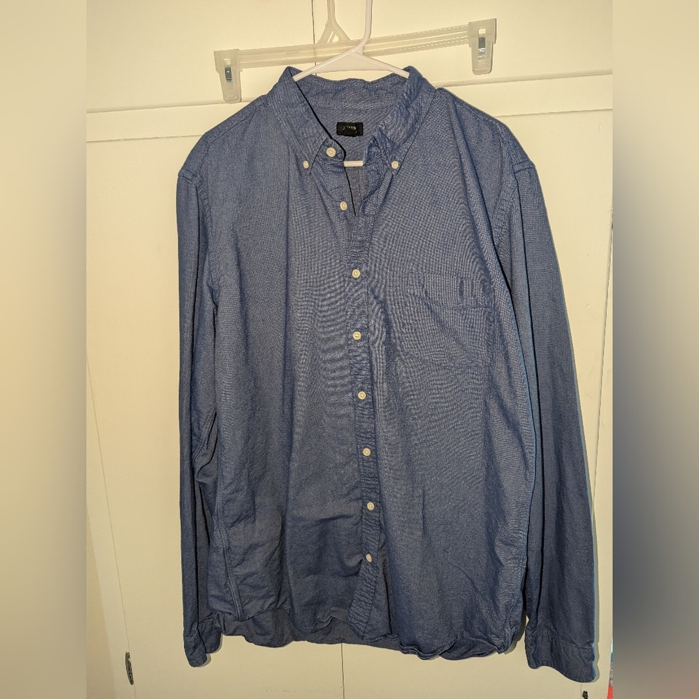 J. Crew Casual Blue Button-Down Shirt